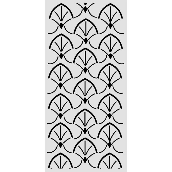 Stamperia Cut laser stencil for Art and Craft cm 12X25 - Oriental Garden borders