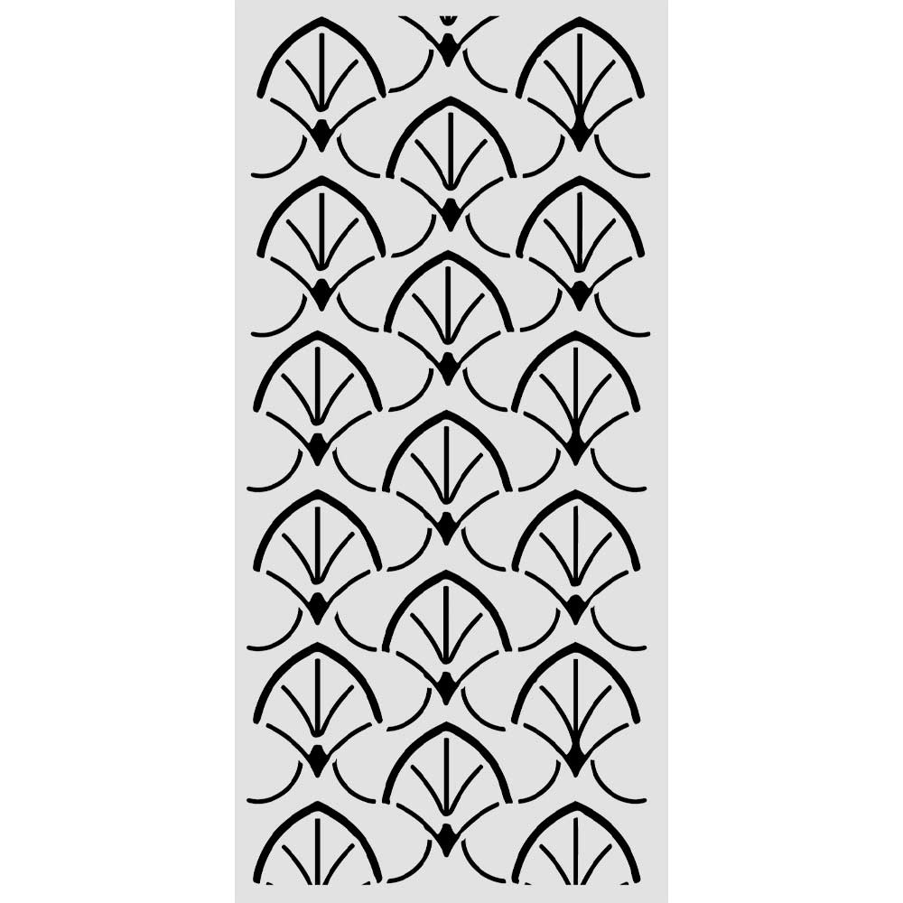 Stamperia Cut laser stencil for Art and Craft cm 12X25 - Oriental Garden borders