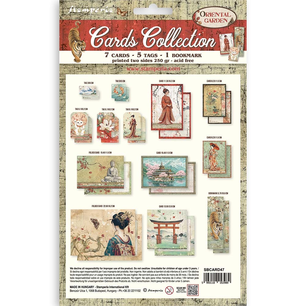 Stamperia Printed Art Cards Collection - Oriental Garden