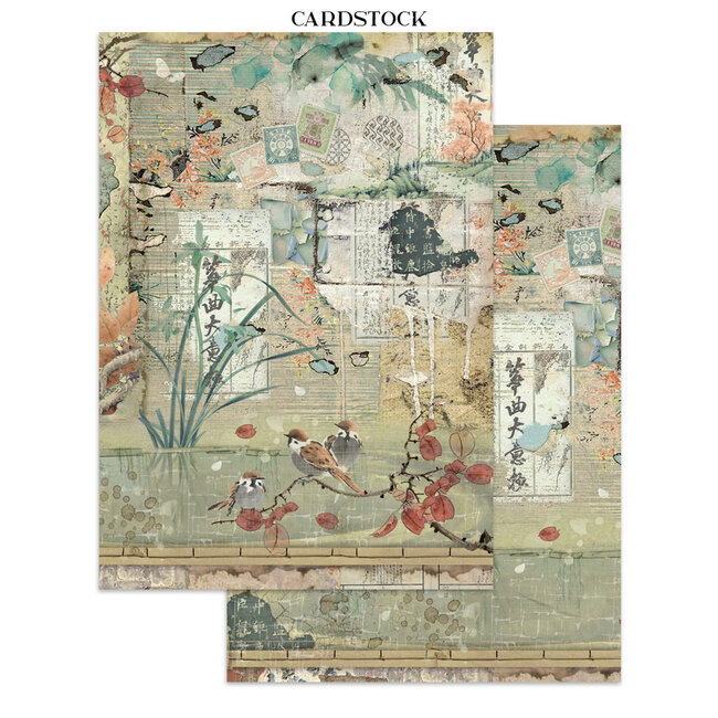 Stamperia Printed Art Junk journal: stickers, cut-outs, backgrounds for Art and Craft - Oriental Garden