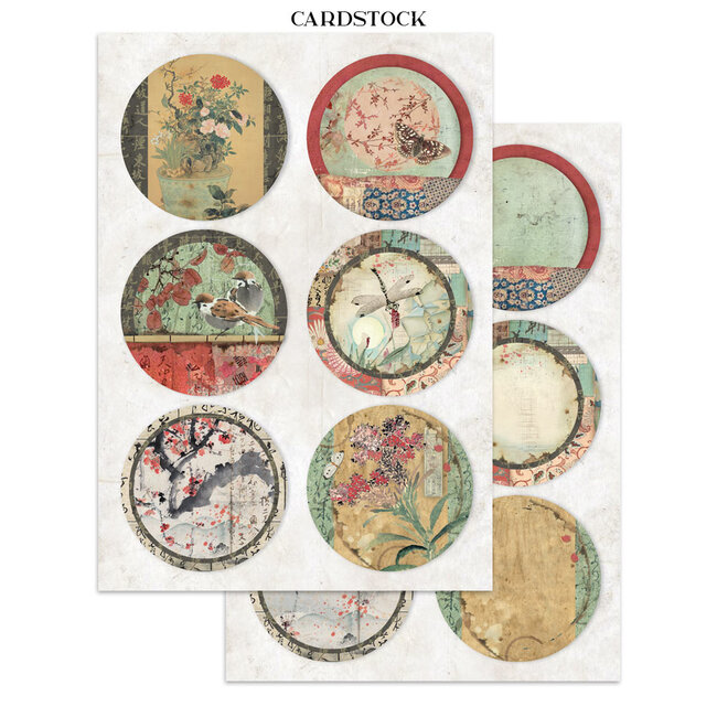 Stamperia Printed Art Junk journal: stickers, cut-outs, backgrounds for Art and Craft - Oriental Garden