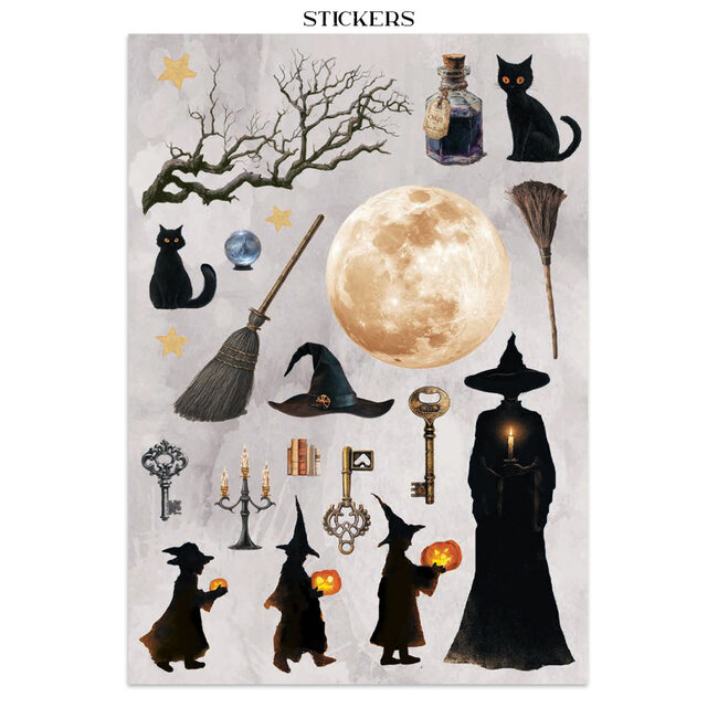 Stamperia Printed Art Junk journal: stickers, cut-outs, backgrounds for Art and Craft - Halloween