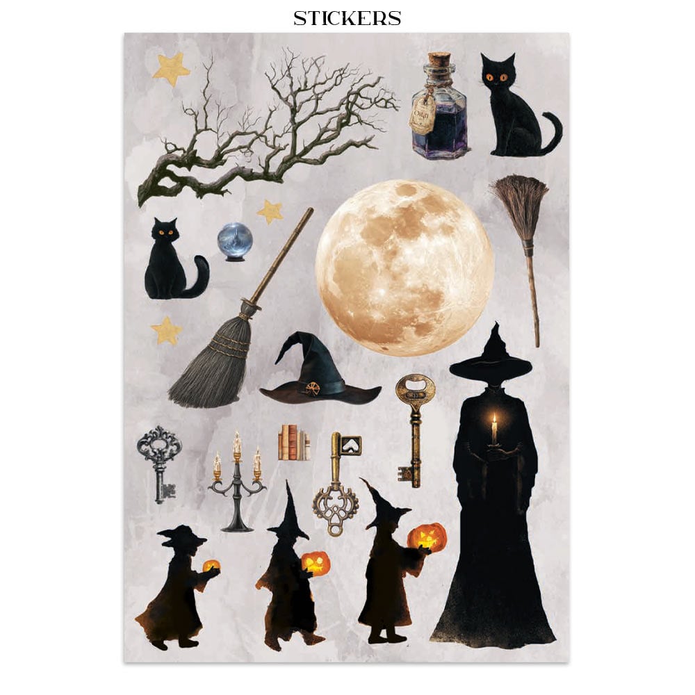Stamperia Printed Art Junk journal: stickers, cut-outs, backgrounds for Art and Craft - Halloween
