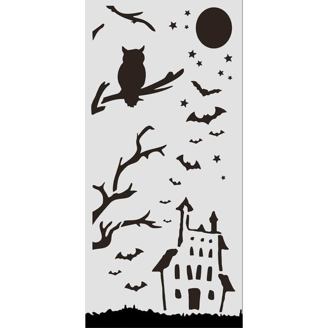 Stamperia Cut laser stencil for Art and Craft cm 12X25 - Halloween Haunted House