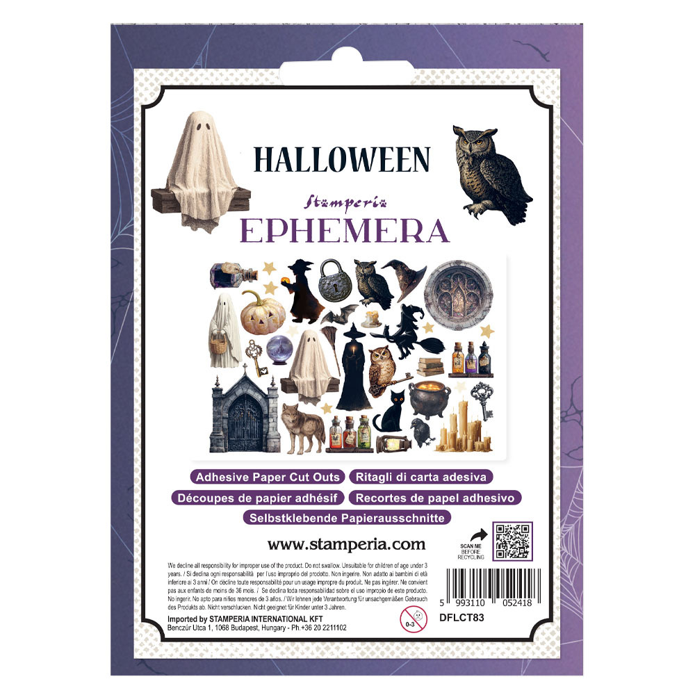 Stamperia Printed Decorative Ephemera for Art and Craft - Halloween