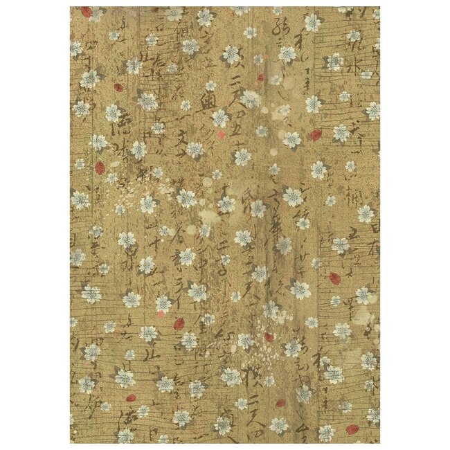 Stamperia Printed 8 Rice paper A6 backgrounds selection for Art and Craft - Oriental Garden