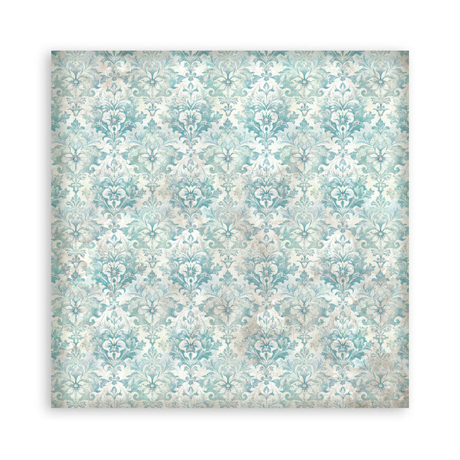 Stamperia Scrapbooking Printed Pad for Art and Craft 22 sheets cm 20,3X20,3 (8"X8") Single Face White Christmas