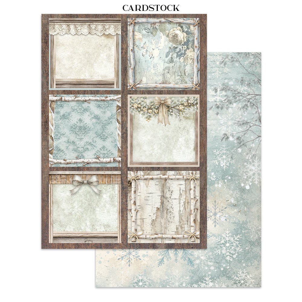 Stamperia Printed Art Junk Journal Focus Points for Art and Craft A5 - White Christmas
