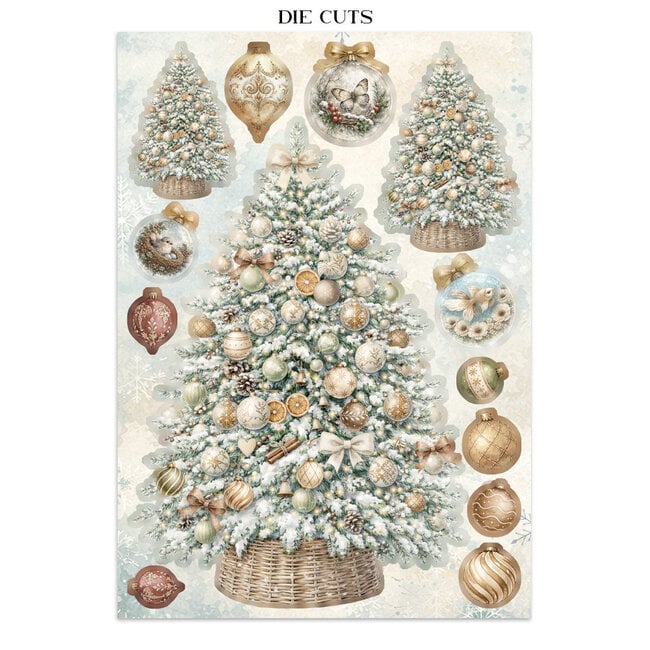 Stamperia Printed Art Junk Journal Focus Points for Art and Craft A5 - White Christmas
