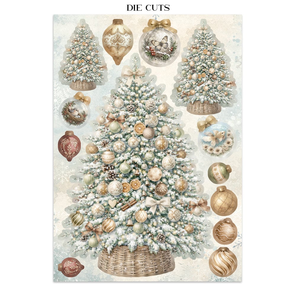 Stamperia Printed Art Junk Journal Focus Points for Art and Craft A5 - White Christmas