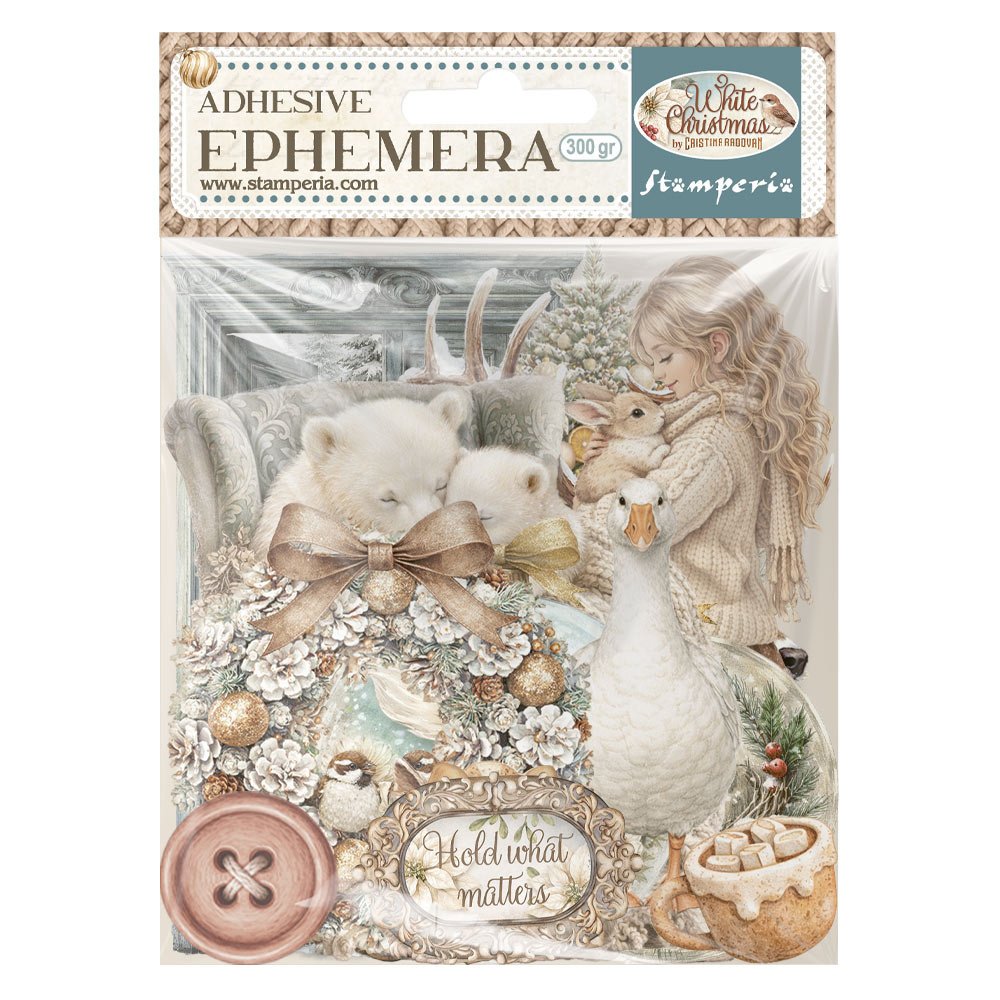 Stamperia Printed Decorative Ephemera for Art and Craft - White Christmas