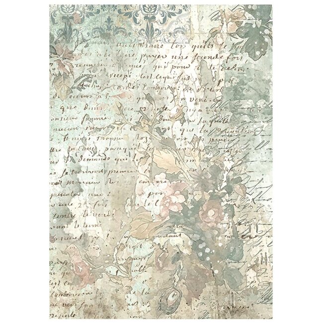 Stamperia Printed 8 Rice paper A6 backgrounds selection for Art and Craft - White Christmas