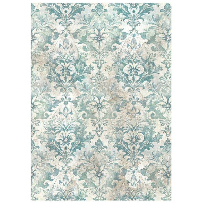 Stamperia Printed 8 Rice paper A6 backgrounds selection for Art and Craft - White Christmas