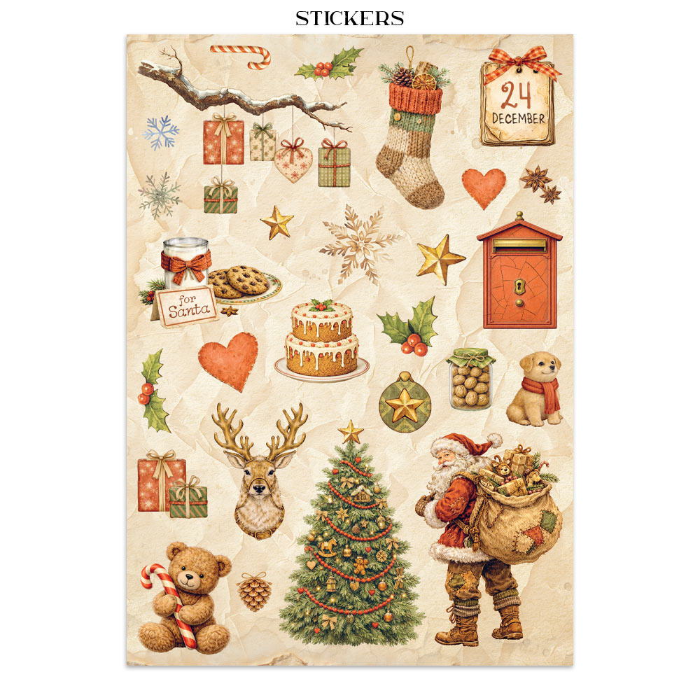 Stamperia Printed Art Junk journal: stickers, cut-outs, backgrounds for Art and Craft - Silent Night