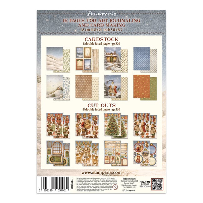 Stamperia Printed Art Junk Journal Focus Points for Art and Craft A5 - Silent Night