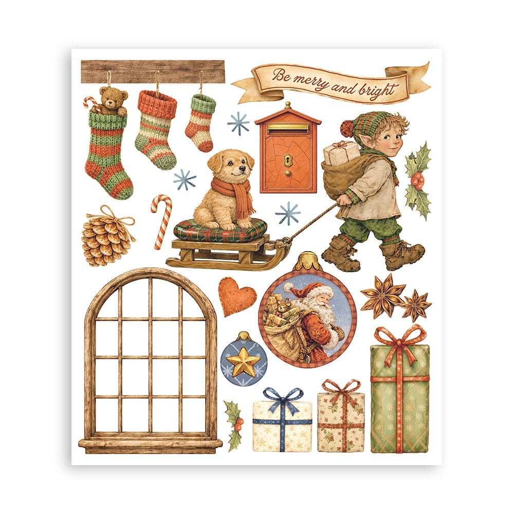 Stamperia Printed Decorative Rub on selection for Art and Craft cm 20,5x23 - Silent Night