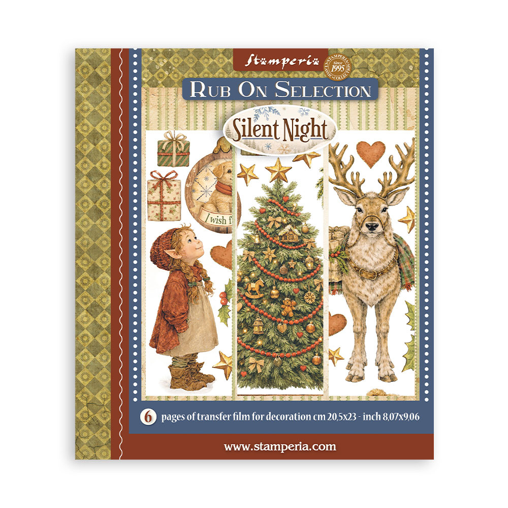 Stamperia Printed Decorative Rub on selection for Art and Craft cm 20,5x23 - Silent Night