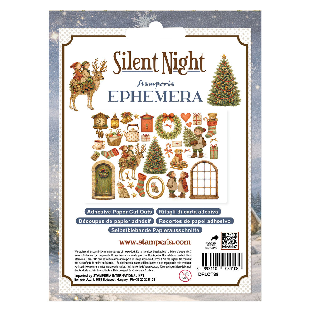 Stamperia Printed Decorative Ephemera for Art and Craft - Silent Night