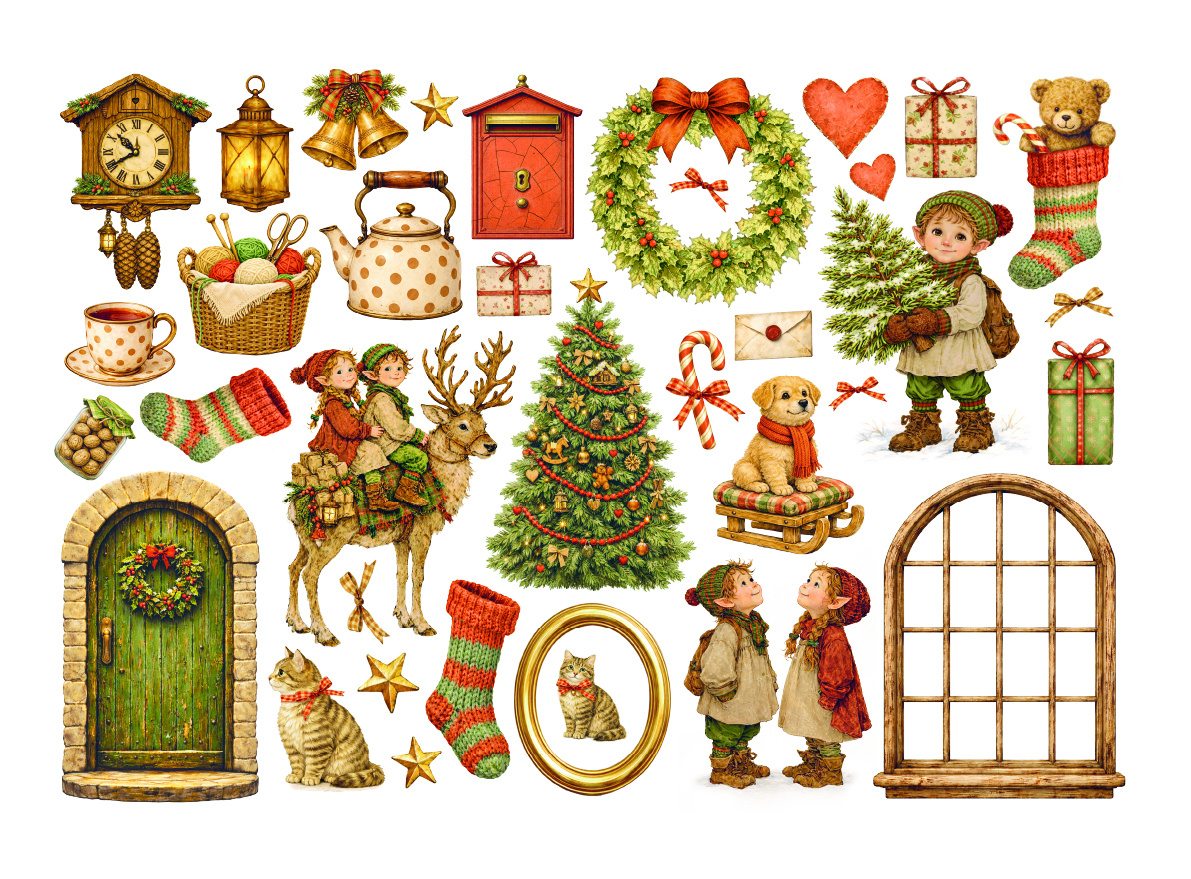 Stamperia Printed Decorative Ephemera for Art and Craft - Silent Night