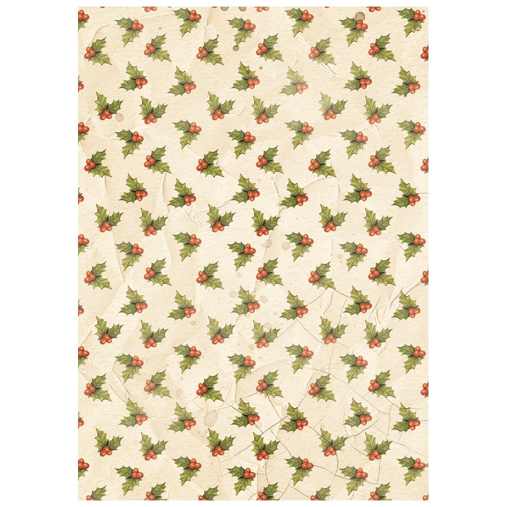 Stamperia Printed 8 Rice paper A6 backgrounds selection for Art and Craft - Silent Night