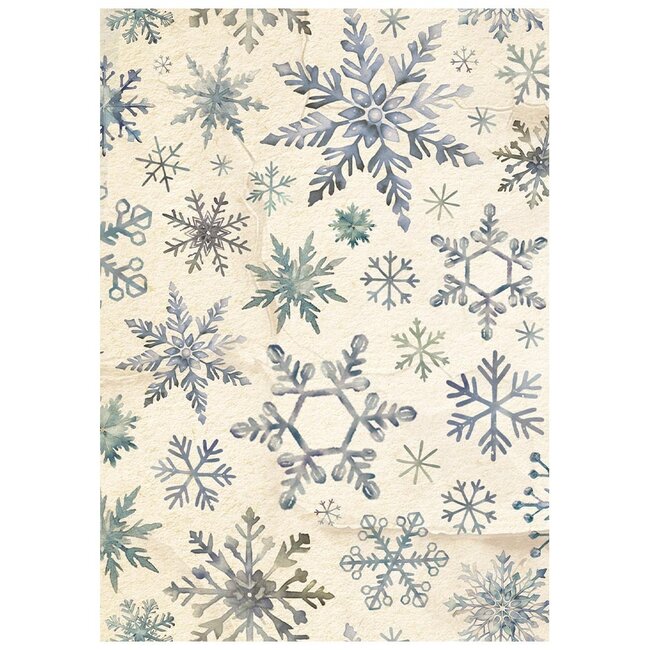 Stamperia Printed 8 Rice paper A6 backgrounds selection for Art and Craft - Silent Night