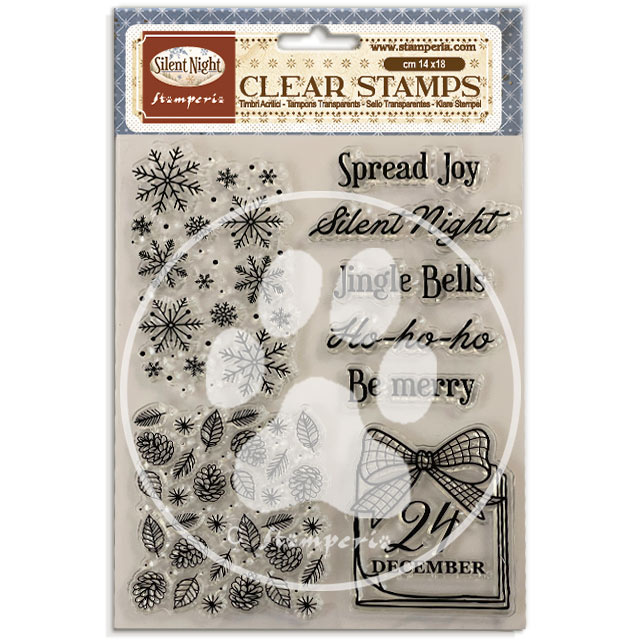 Stamperia Decorative Acrylic stamp design for Art and Craft cm 14x18 - Silent Night