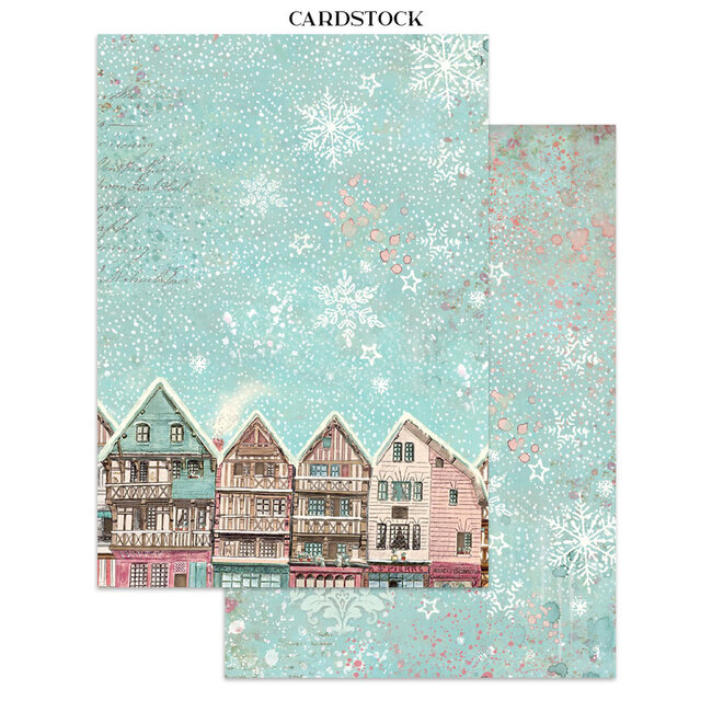 Stamperia Printed Art Junk journal: stickers, cut-outs, backgrounds for Art and Craft - Winter Magic