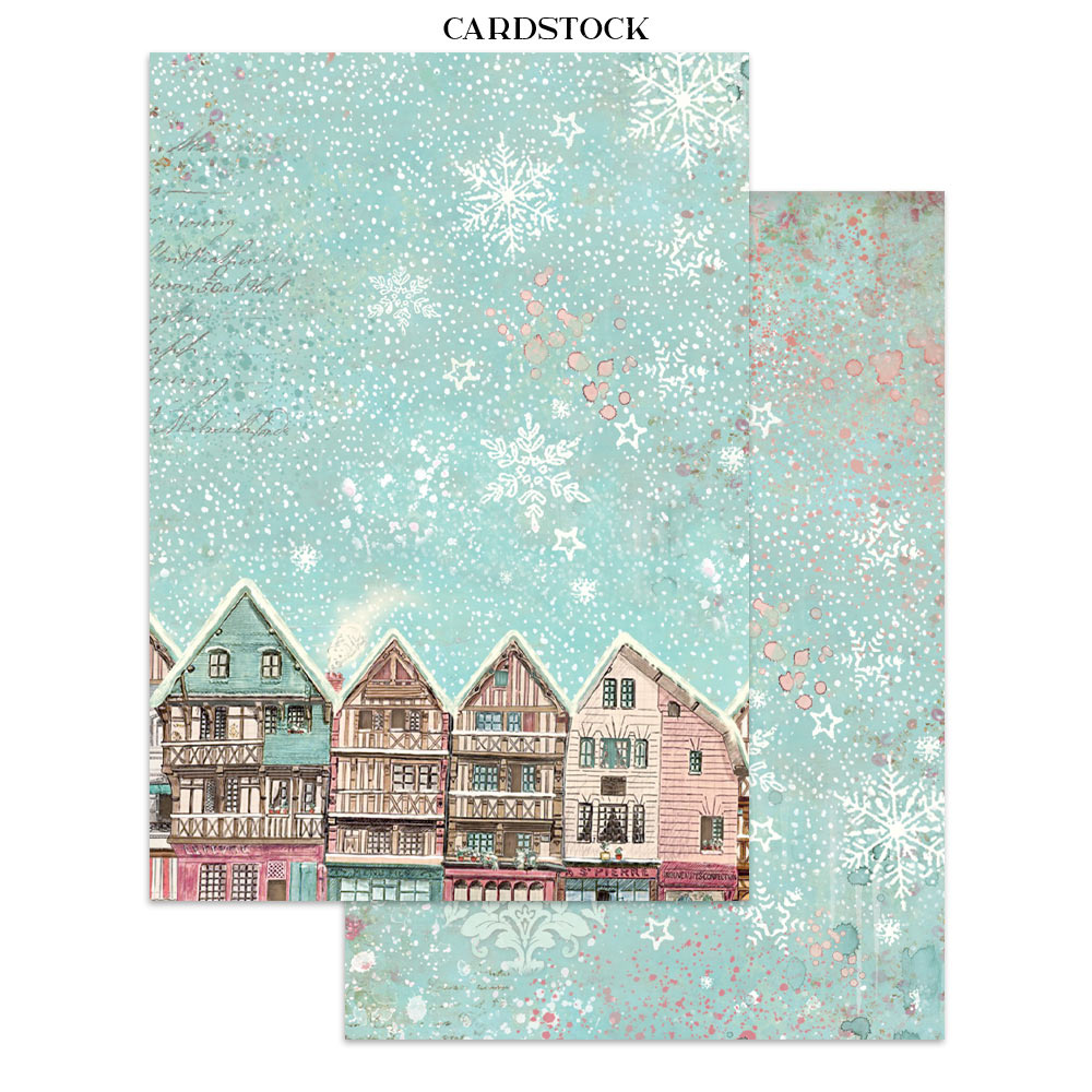 Stamperia Printed Art Junk journal: stickers, cut-outs, backgrounds for Art and Craft - Winter Magic