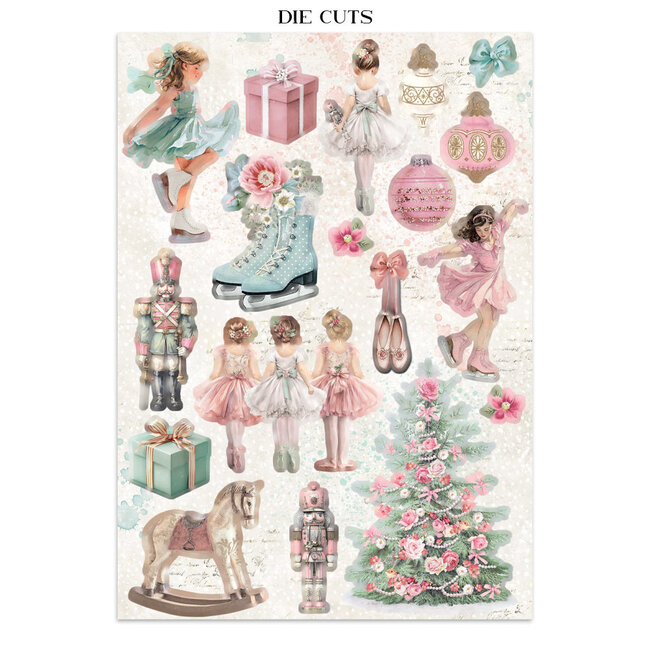 Stamperia Printed Art Junk journal: stickers, cut-outs, backgrounds for Art and Craft - Winter Magic