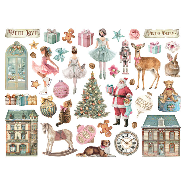 Stamperia Printed decorative Die cuts for Art and Craft - Winter Magic