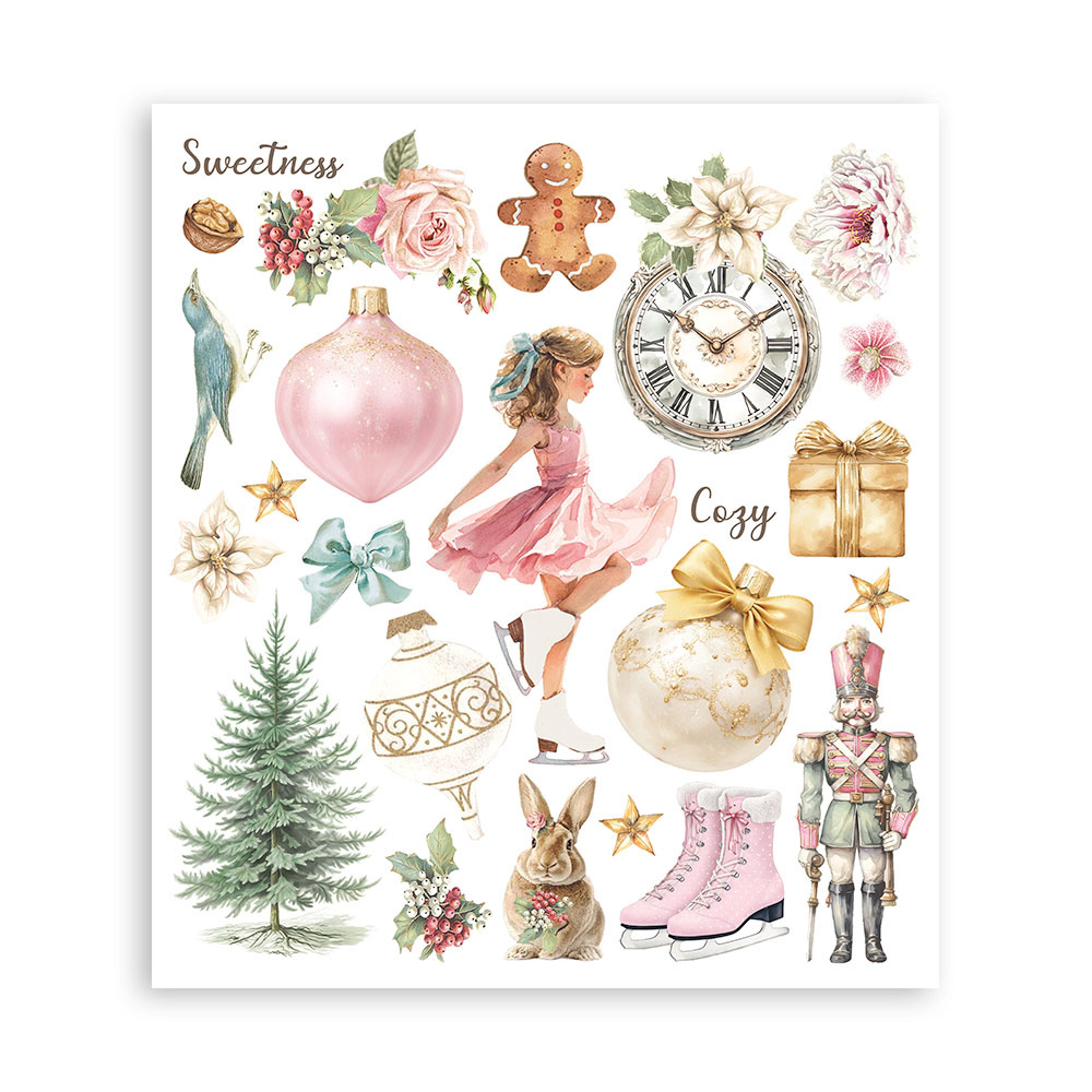 Stamperia Printed Decorative Rub on selection for Art and Craft cm 20,5x23 - Winter Magic