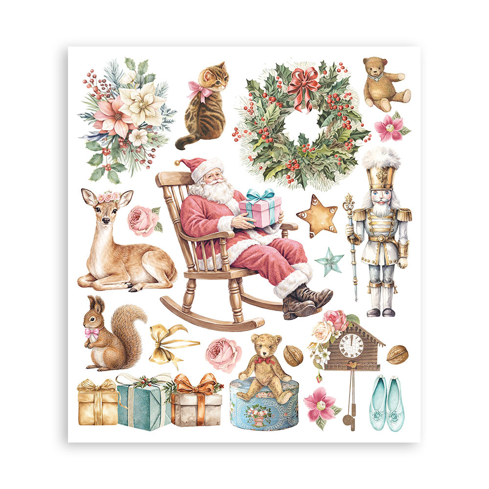 Stamperia Printed Decorative Rub on selection for Art and Craft cm 20,5x23 - Winter Magic