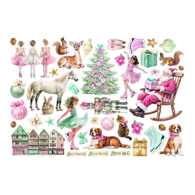 Stamperia Printed Decorative Ephemera for Art and Craft - Winter Magic