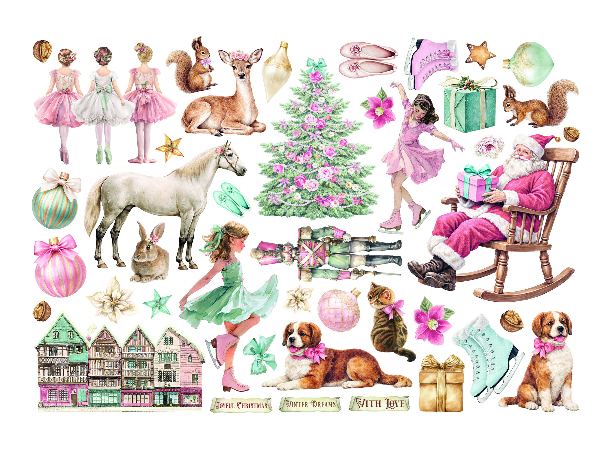 Stamperia Printed Decorative Ephemera for Art and Craft - Winter Magic