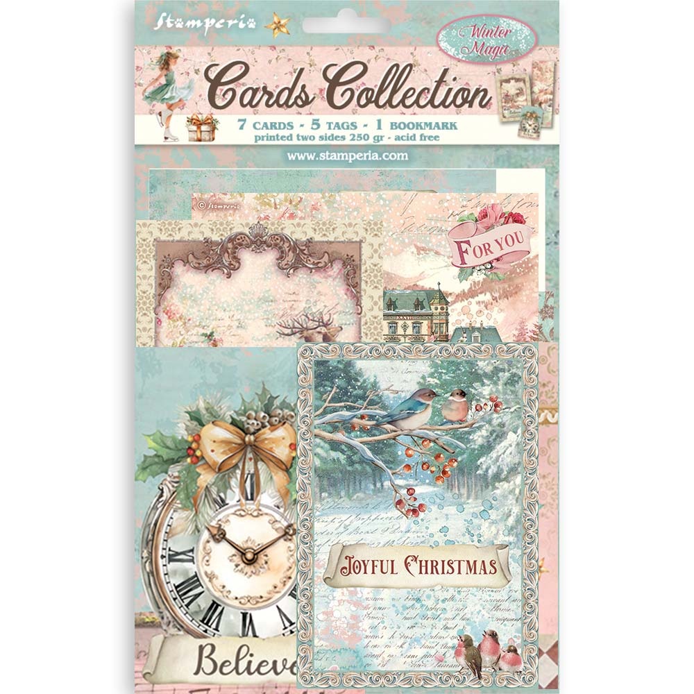 Stamperia Printed Art Cards Collection - Winter Magic