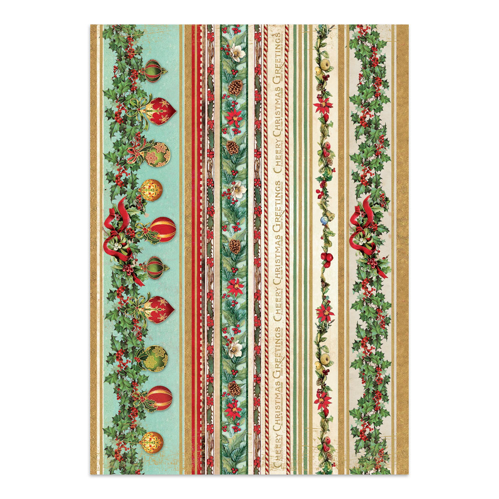 Stamperia Printed Art Junk journal: stickers, cut-outs, backgrounds for Art and Craft - Classic Christmas