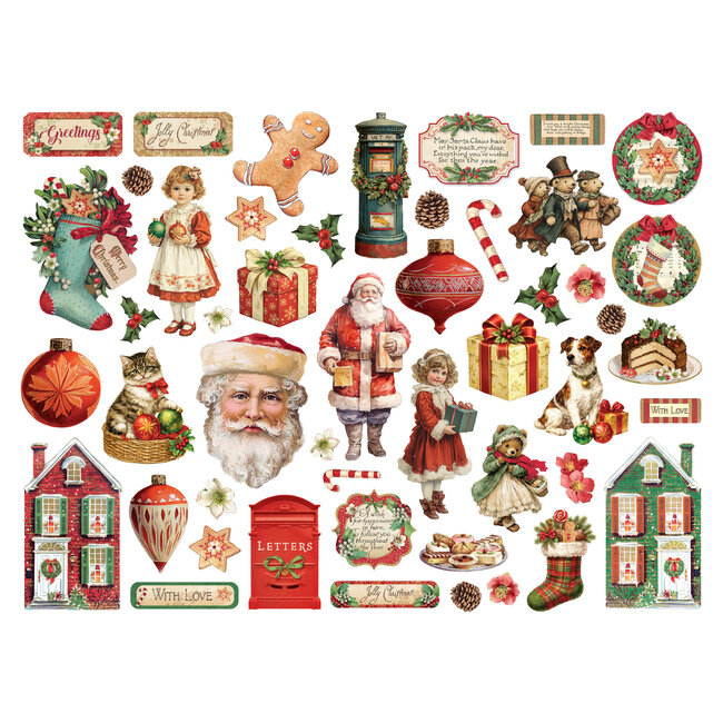 Stamperia Printed decorative Die cuts for Art and Craft - Classic Christmas