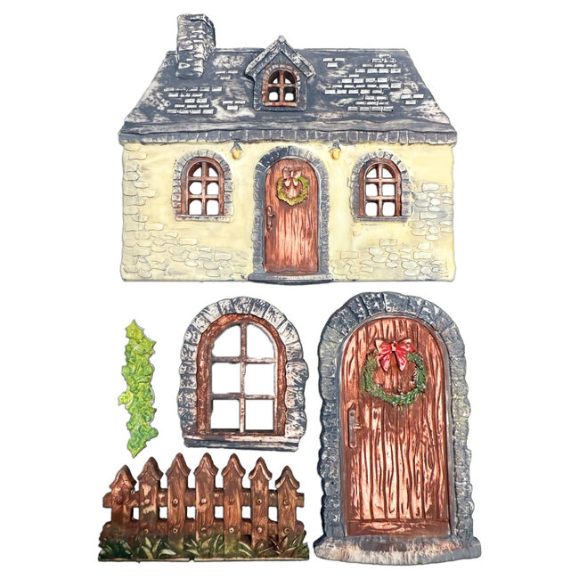 Stamperia Silicon mould Designs A5 for Art and Craft - Christmas cottage