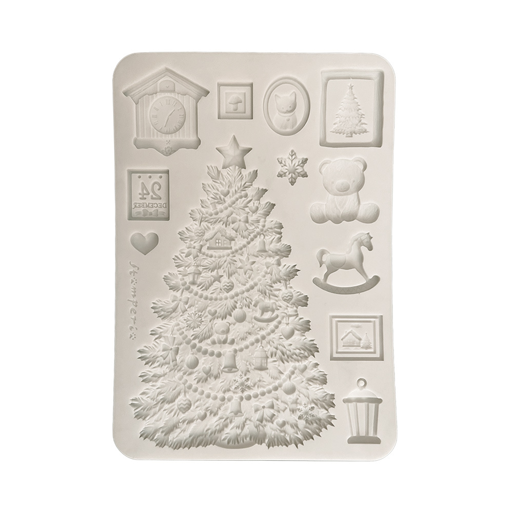 Stamperia Silicon mould Designs A5 for Art and Craft - Christmas tree