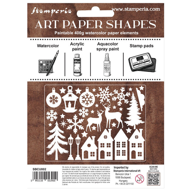 Stamperia Art Paper Shapes laser cut - Christmas