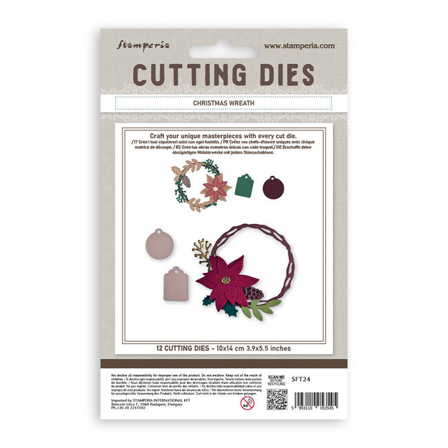 Stamperia Cutting Dies for paper crafting A6 - Christmas wreath