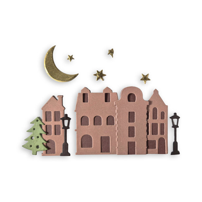 Stamperia Cutting Dies for paper crafting A6 - Christmas village