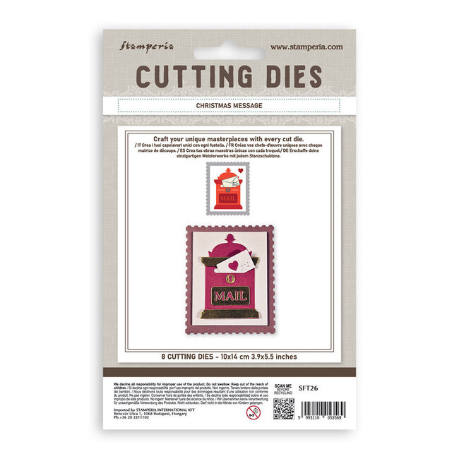 Stamperia Cutting Dies for paper crafting A6 - Christmas message