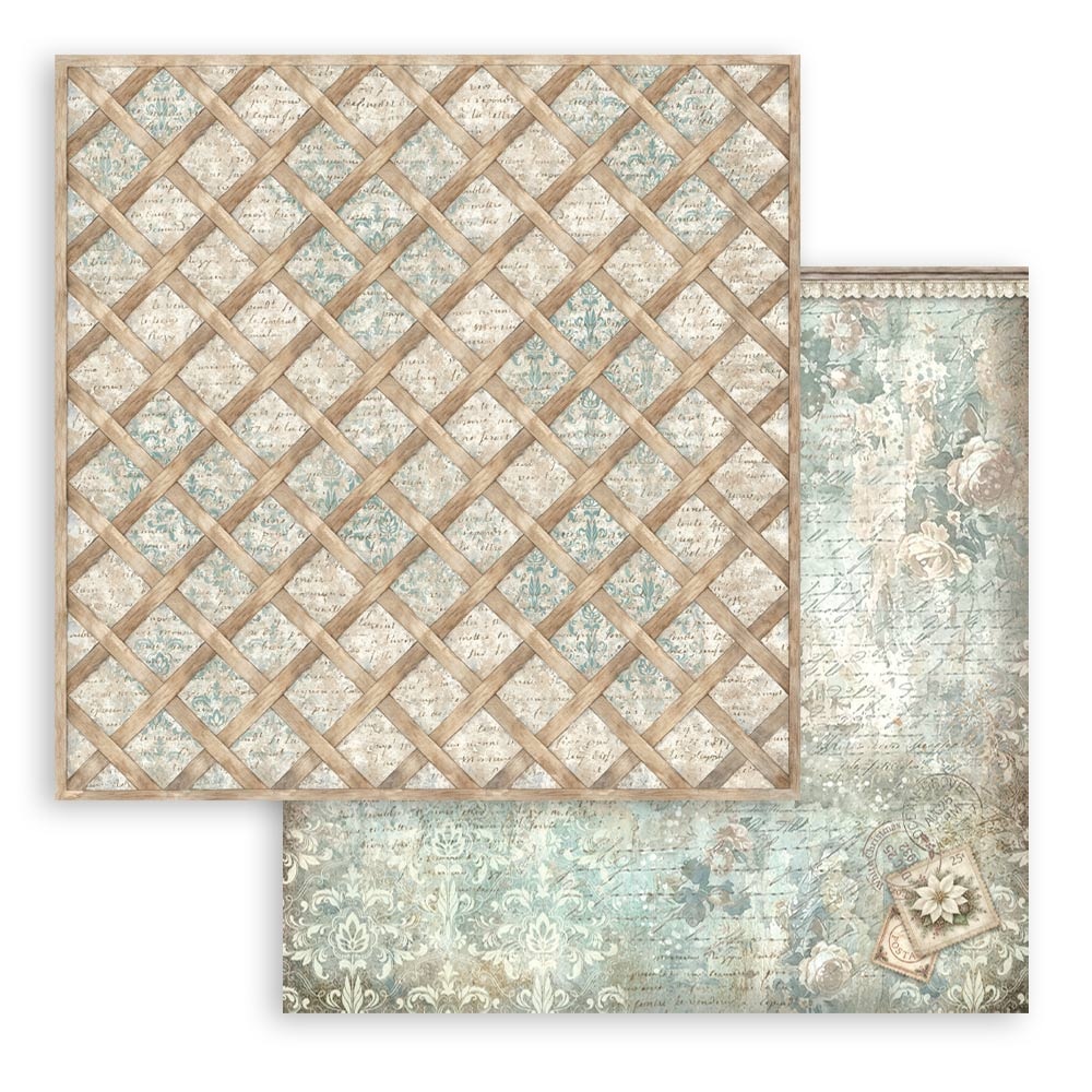 Stamperia Scrapbooking Printed Pad for Art and Craft 10 sheets cm 30,5x30,5 (12"x12") Backgrounds - White Christmas