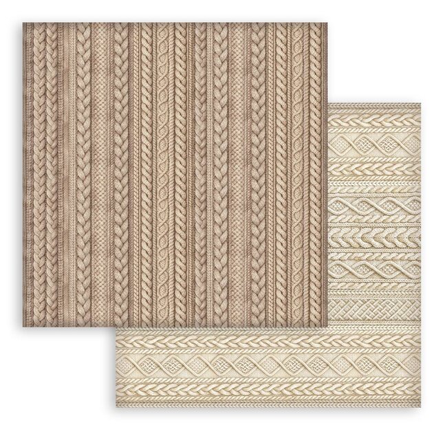 Stamperia Scrapbooking Printed Pad for Art and Craft 10 sheets cm 20,3X20,3 (8"X8") Backgrounds - White Christmas