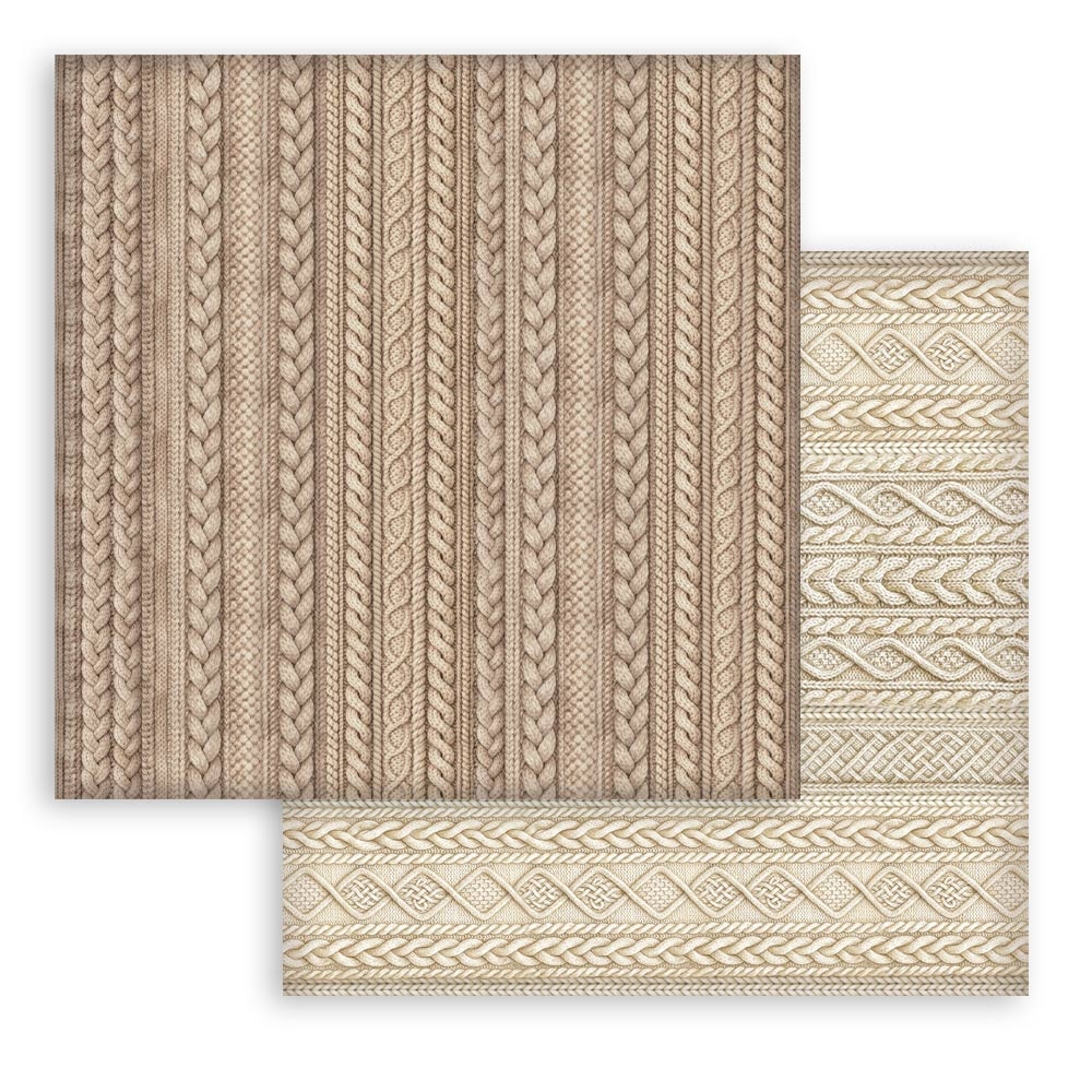 Stamperia Scrapbooking Printed Pad for Art and Craft 10 sheets cm 20,3X20,3 (8"X8") Backgrounds - White Christmas