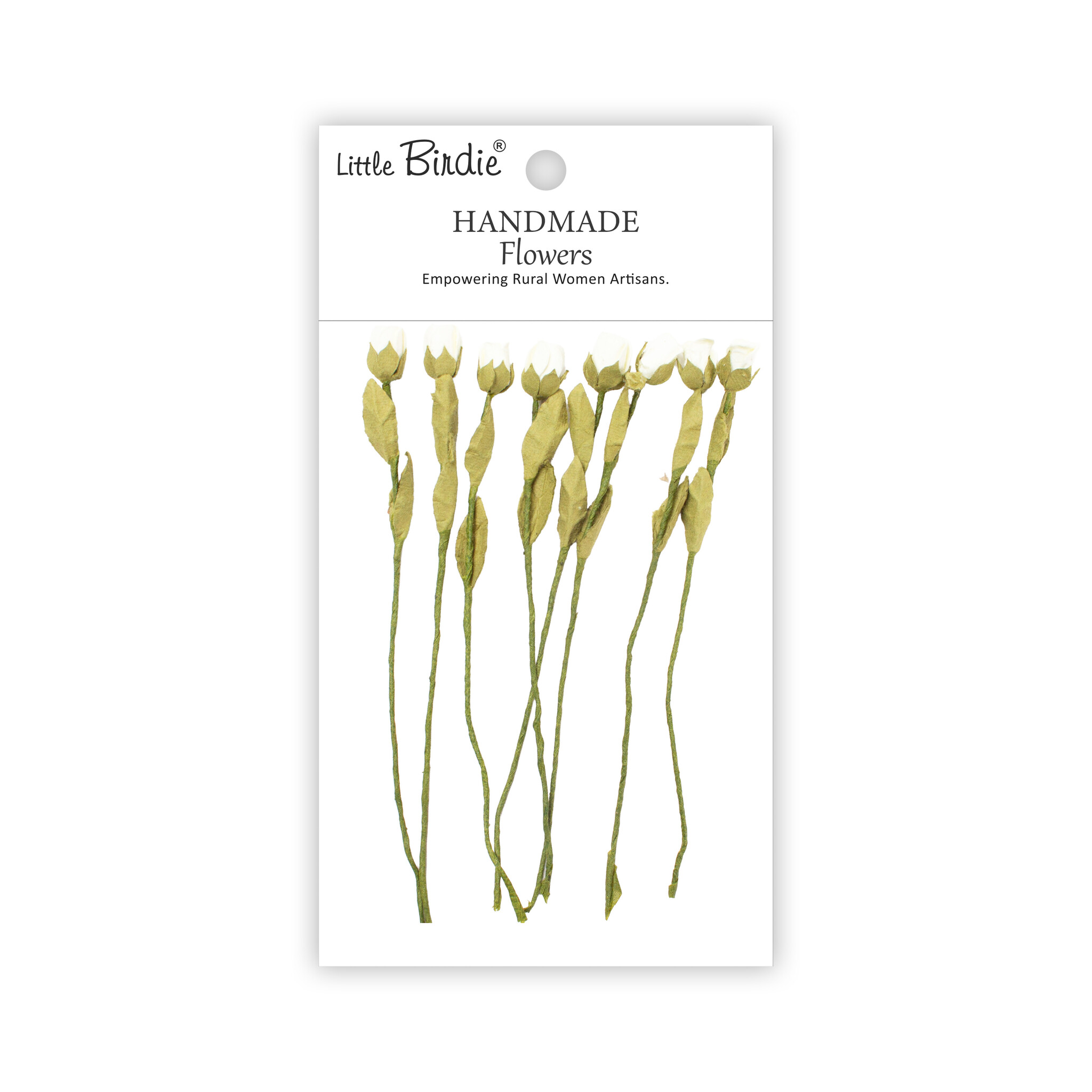Little Birdie Handgemaakte Bloemen - Lucy, Ivory Pearl 8pc