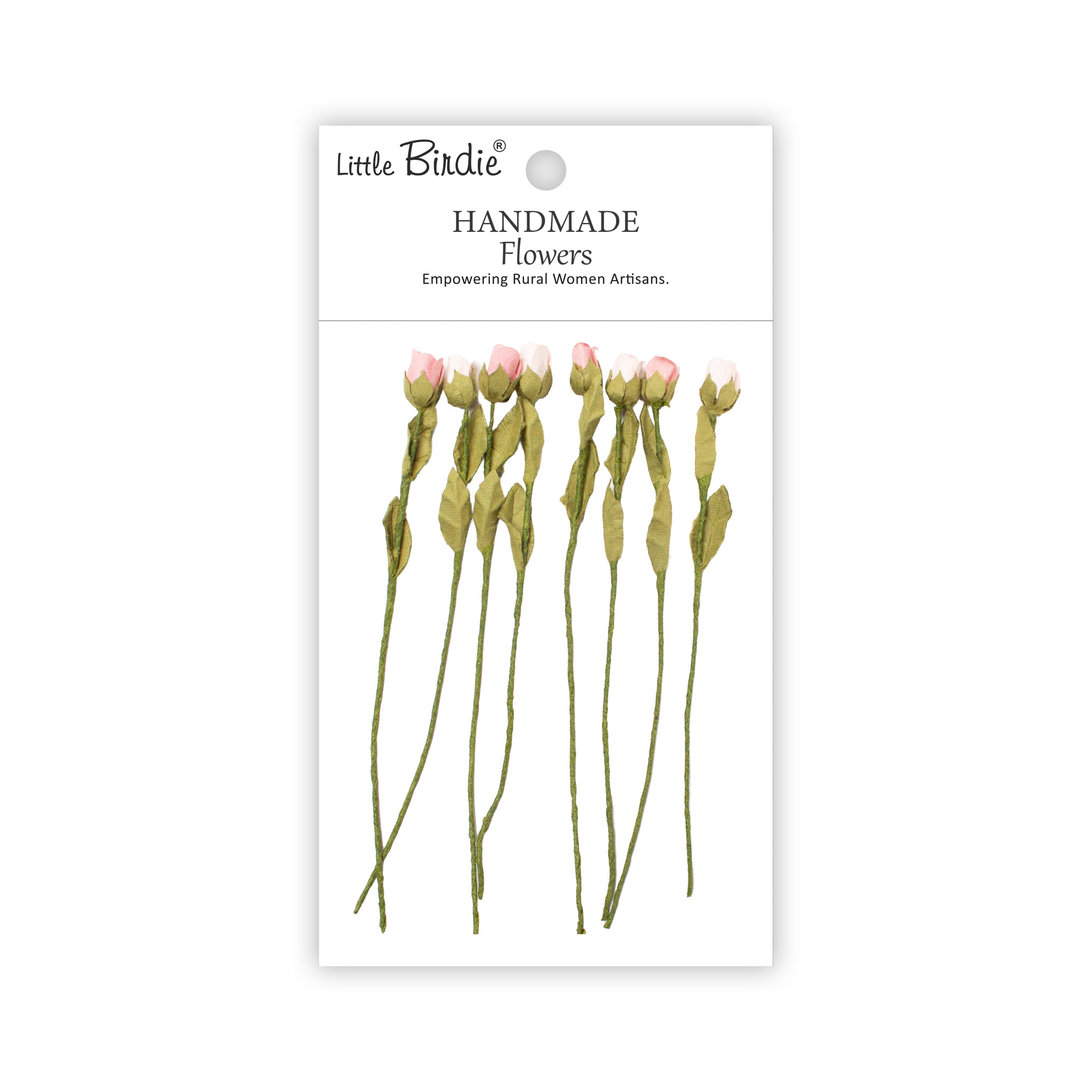 Little Birdie Handgemaakte Bloemen - Lucy, Pink Passion 8pc