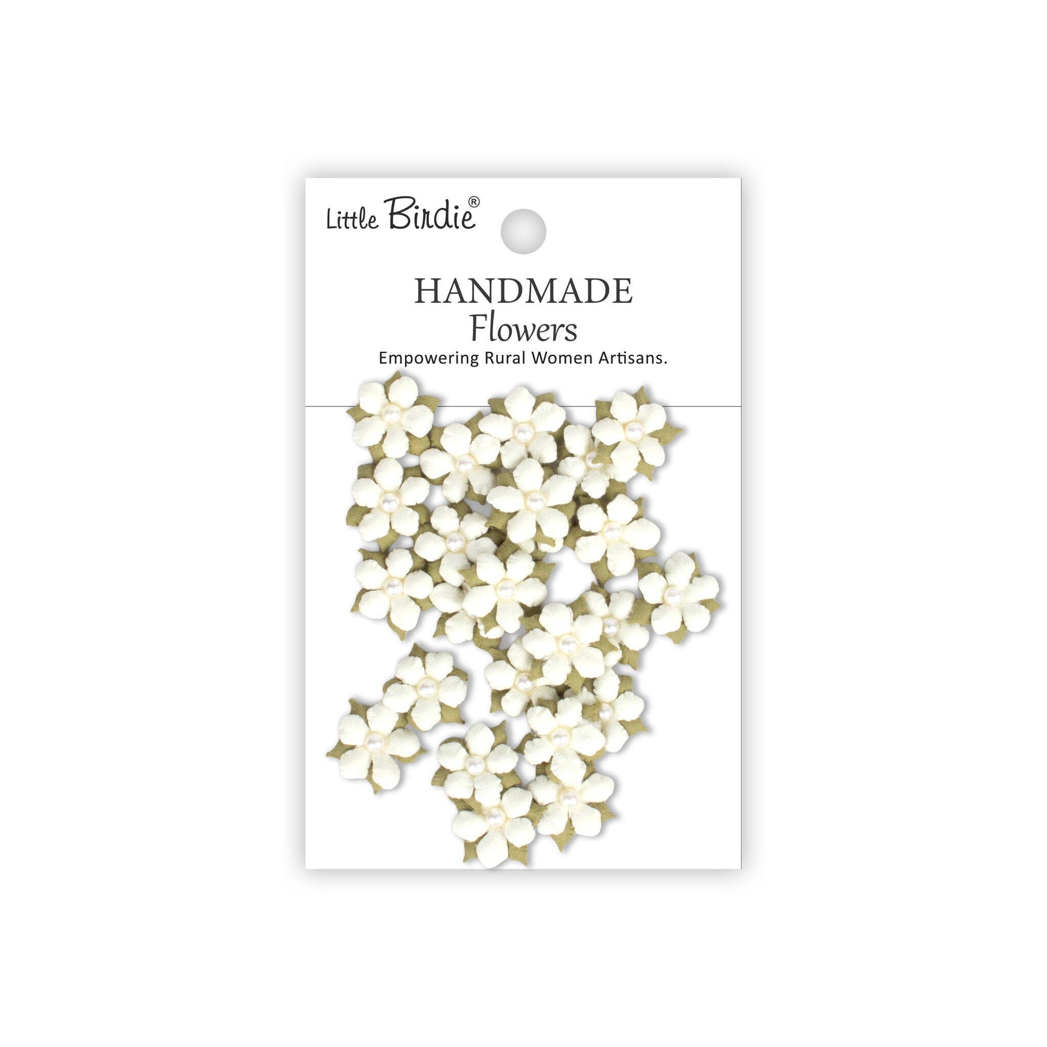 Little Birdie Handgemaakte Bloemen Elira - Ivory Pearl 24pc