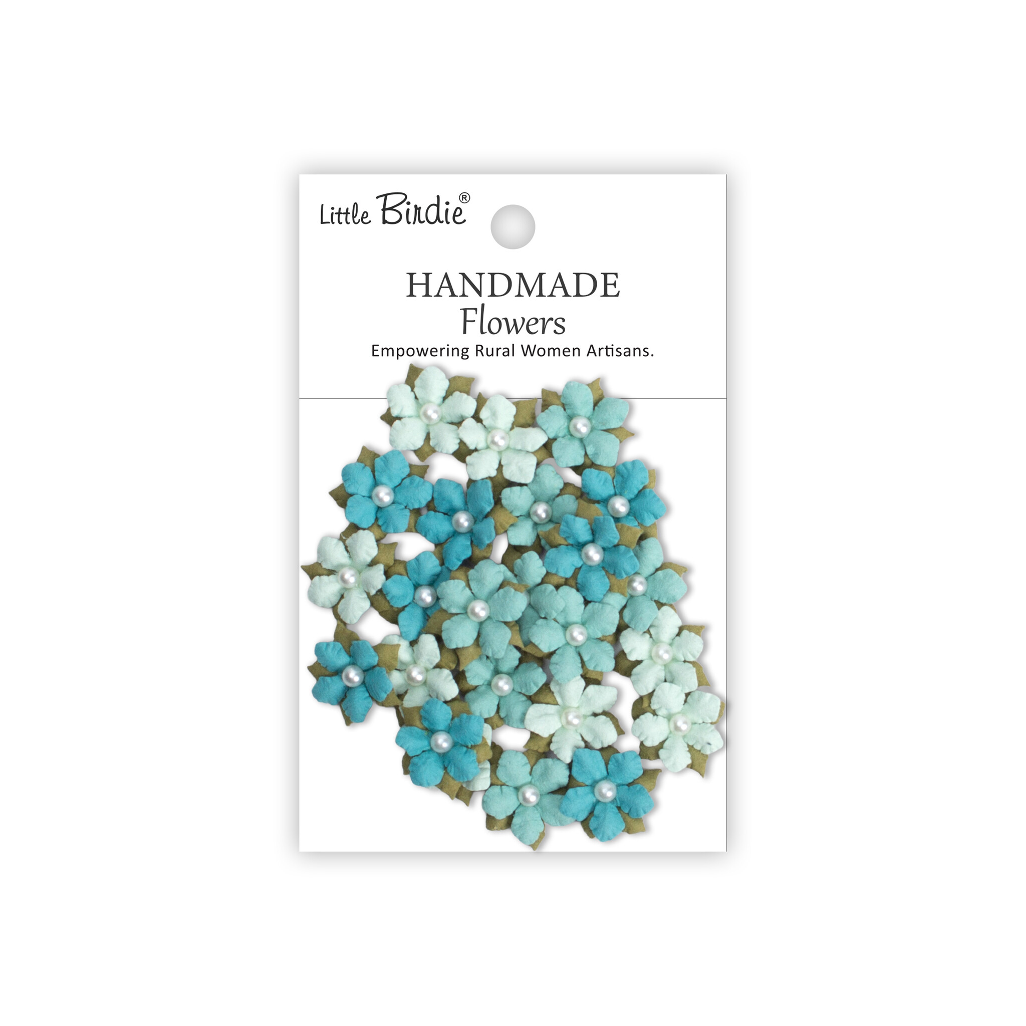 Little Birdie Handgemaakte Bloemen Elira - Misty Sky 24pc